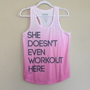 NWT PINK MEAN GIRLS GRAPHIC WORKOUT TANK TOP
